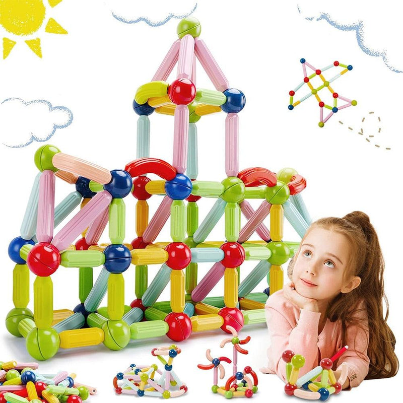 Blocos de Construção Magnéticos - Infantil - ShopKcommerce